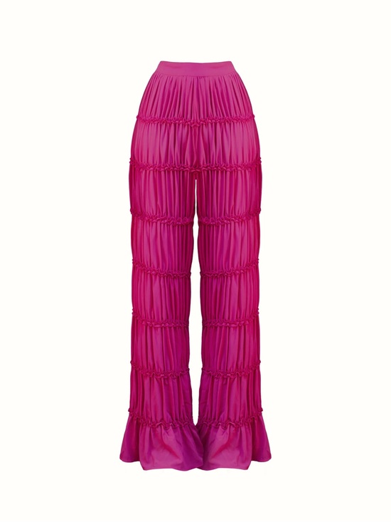 Andrea Iyamah Pants - Andrea Iyamah Magenta Pants